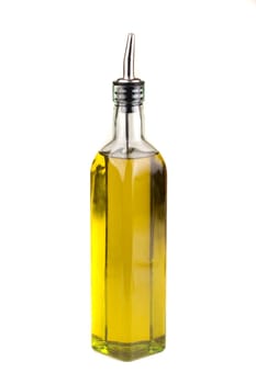 Olive oil in glass dispenser