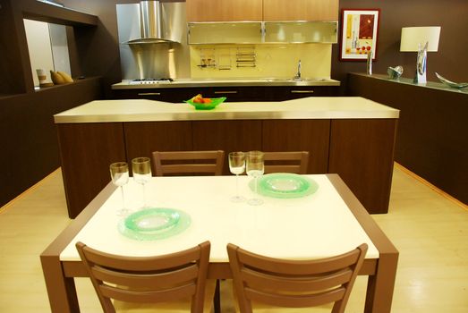 A beautiful interior of a custom kitchen