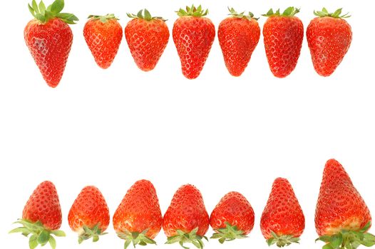 Strawberry frame isolated on white background