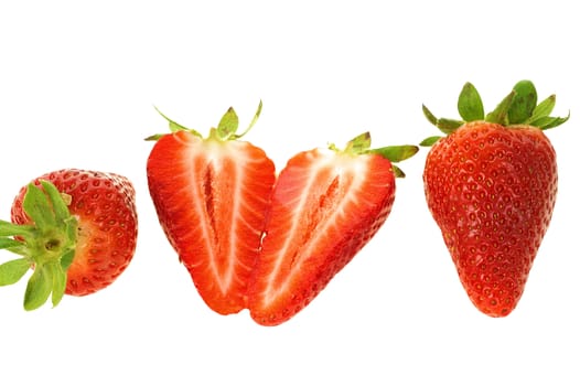 Big fresh strawberry  isolated on white background