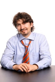 businessman against white background in studio