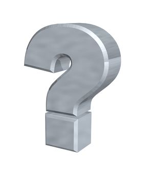 metal question mark - 3d illustration