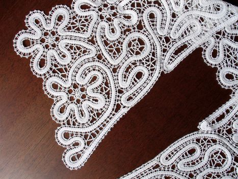 Russian bobbin lace, traditional floral design (Vologda region). Detail of collar (I'm creator)