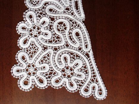 Russian bobbin lace, traditional floral design (Vologda region). Detail of collar (I'm creator)