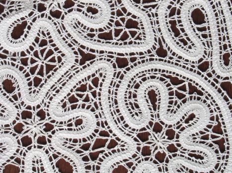 Russian bobbin lace, traditional floral design (Vologda region). Detail of collar (I'm creator)