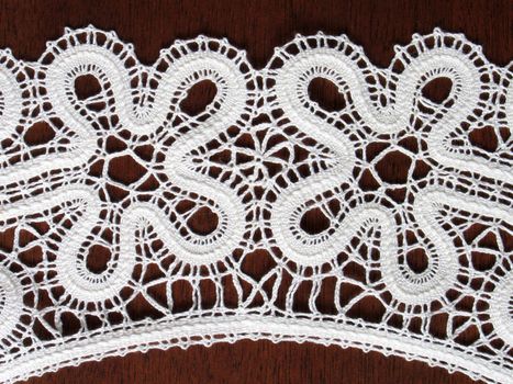 Russian bobbin lace, traditional floral design (Vologda region). Detail of collar (I'm creator)