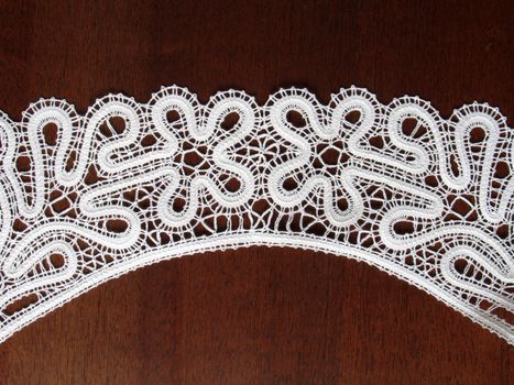 Russian bobbin lace, traditional floral design (Vologda region). Detail of collar (I'm creator)