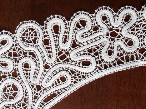 Russian bobbin lace, traditional floral design (Vologda region). Detail of collar (I'm creator)