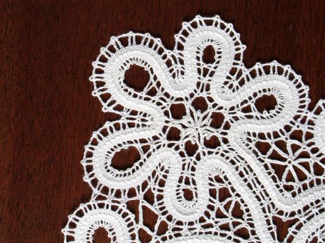 Russian bobbin lace, traditional floral design (Vologda region). Detail of collar (I'm creator)