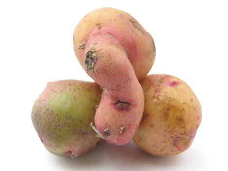 Potato reminding a man's penis. A joke of the nature
