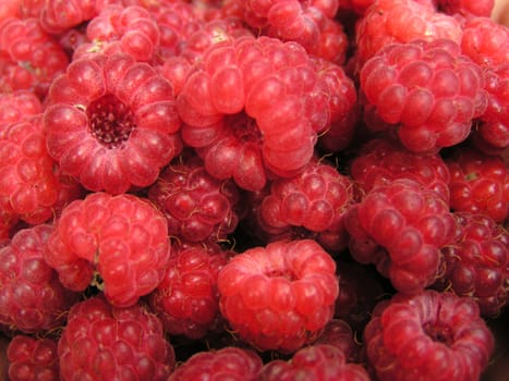 Raspberries background