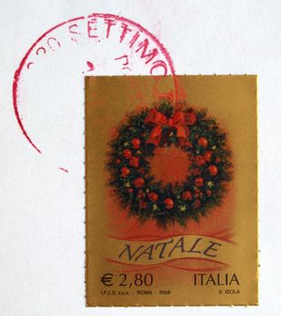 Italian stamp with postage meter from Italy