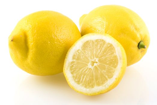 Lemon isolated on a white background.