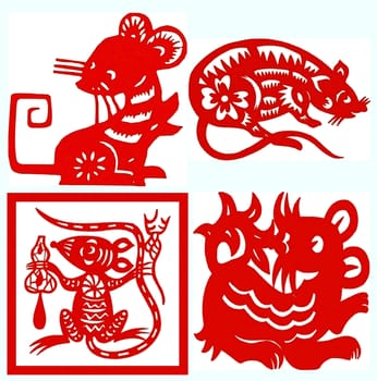 Chinese paper-cut Chinese zodiac  Mouse