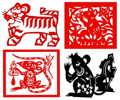 Chinese paper-cut Chinese zodiac  mouse