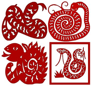 Chinese paper-cut Chinese zodiac  design,