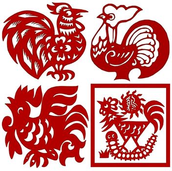Chinese paper-cut Chinese zodiac chicken