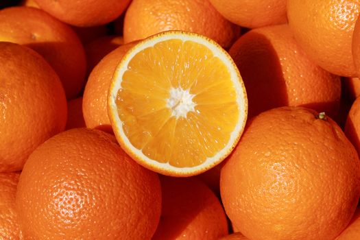 background of fresh oranges