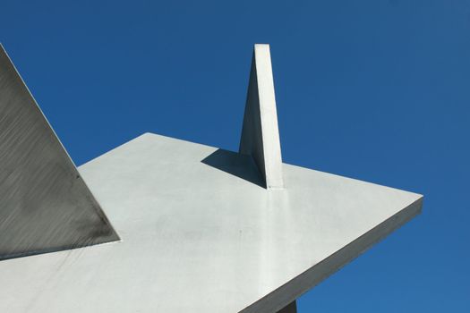 abstract monument over blue sky