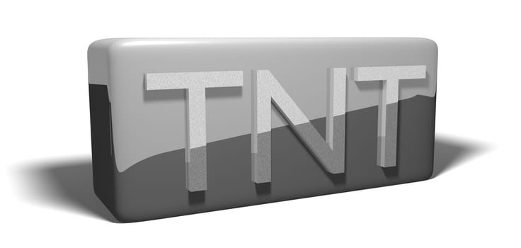 Isolated illustration of a block of TNT