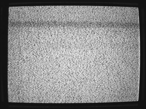 Background noise of flickering detuned TV screen
