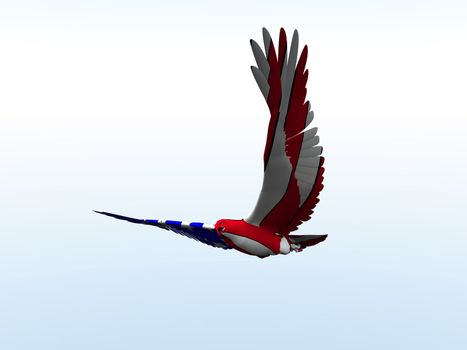 Concept image of an American eagle with the American flag would be good for July 4th.