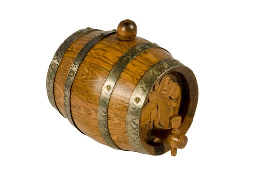 Old wooden wine barrel