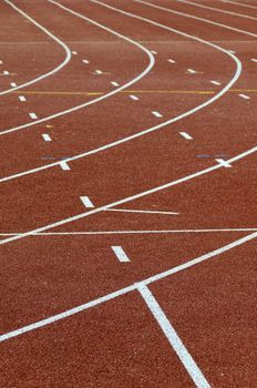 Running tracks around stadium