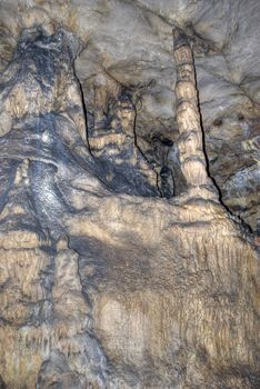 stalagmite in Magura cave Bulgaria