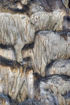 stalagmite texture in Magura cave Bulgaria