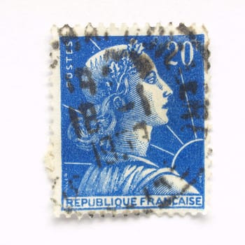 French stamp from France (in European Union)