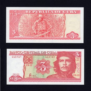 Vintage 3 Pesos unconvertible money from Cuba
