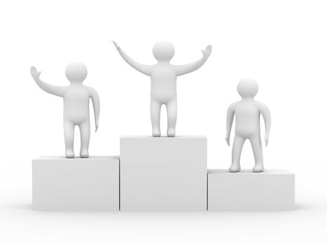 Rewarding of the winner. Isolated 3D image