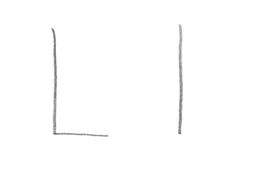 Hand written letter L, both upper and lower case