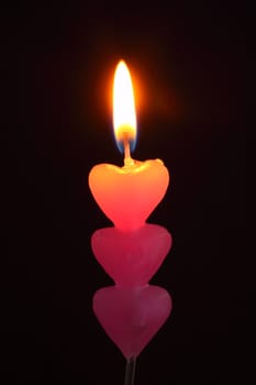 heart shaped candle