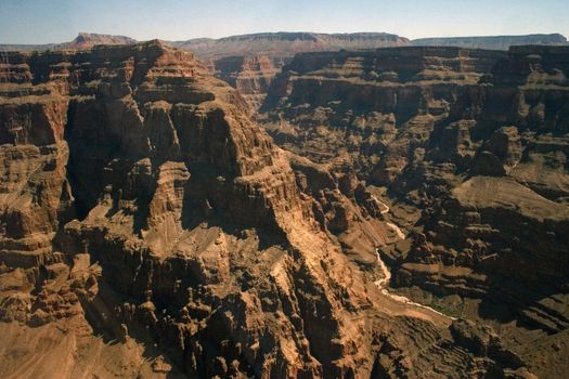 Amazing red mountains and rocks of Grand Canyon in tha national park in USA