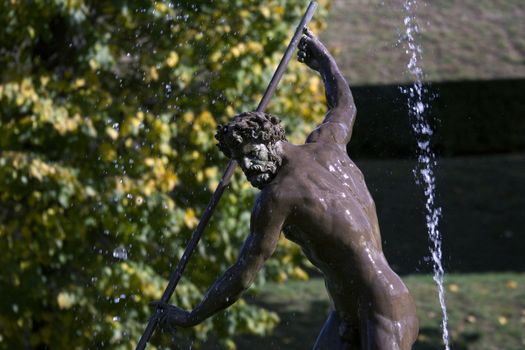 Ancient sculpture in boboli garden in Italy