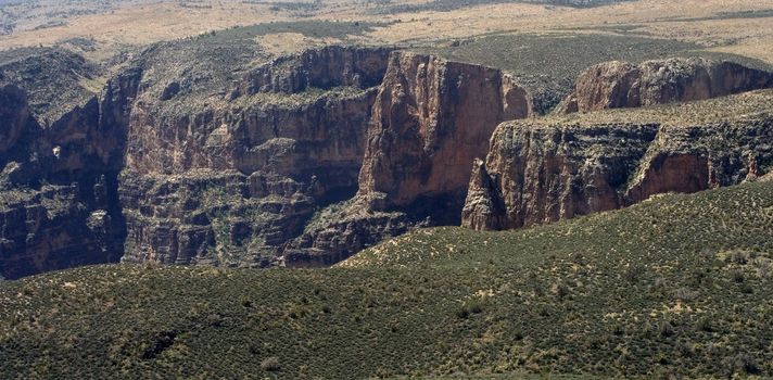 Aerial view on Grand Canyon from the helicopter