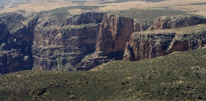 Aerial view on Grand Canyon from the helicopter