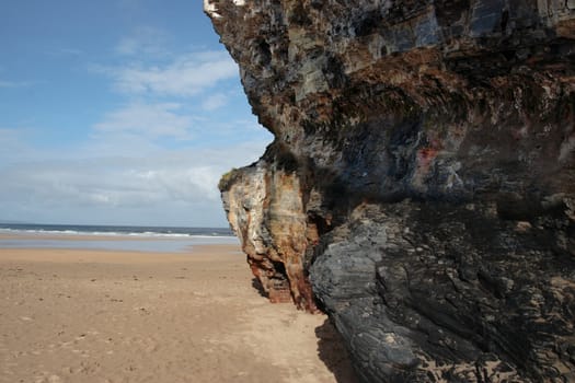 cliffs on the beach in ballybunion ireland