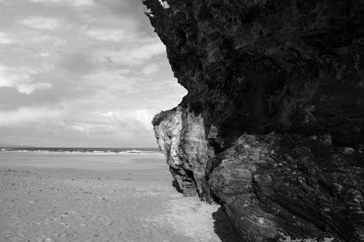 cliffs on the beach in ballybunion ireland