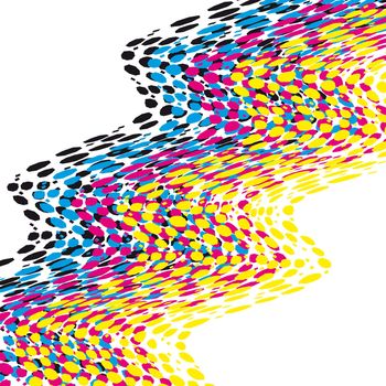 wavy CMYK spots could be used as design elements
