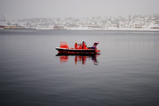 A norwegian coastguard boat in Tromsø.