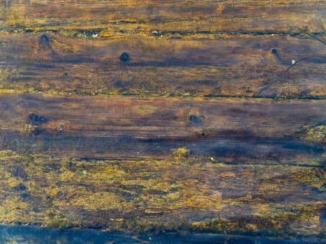 photo of the old wooden background under water