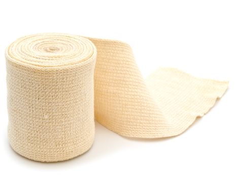 photo of the elastic bandage against the white background