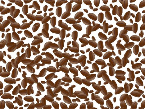 Illustration of the coffee background in brown