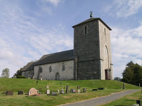 middle age church in rogaland norway