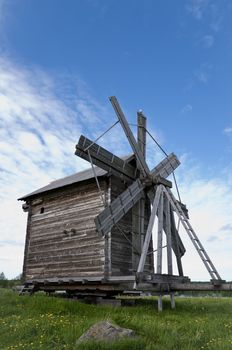 Old wooden windmill