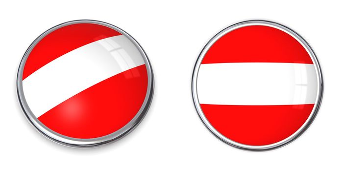 button style banner in 3D of Austria