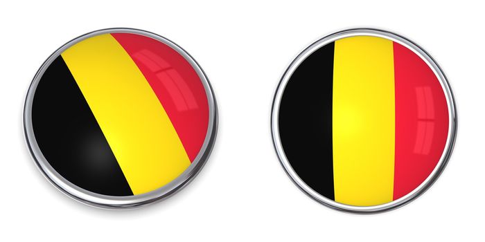 button style banner in 3D of Belgium